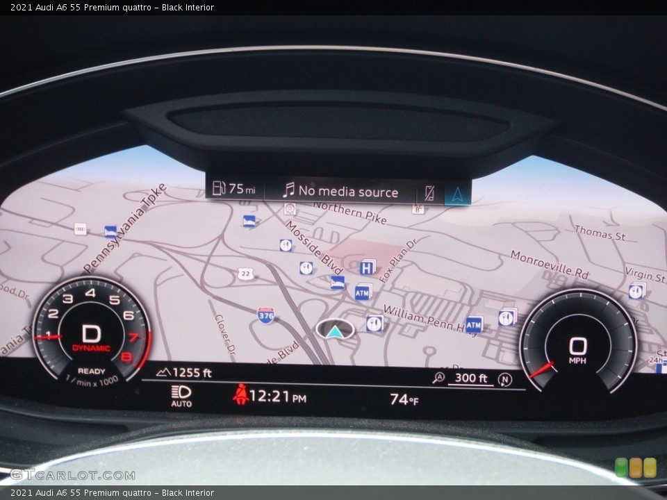 Black Interior Navigation for the 2021 Audi A6 55 Premium quattro #144640040
