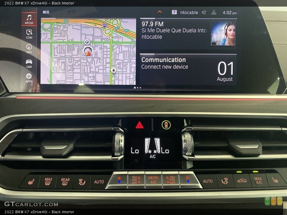 Black Interior Navigation for the 2022 BMW X7 xDrive40i #144642023