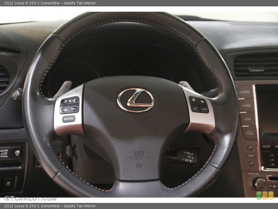 Saddle Tan Interior Steering Wheel for the 2012 Lexus IS 350 C Convertible #144644030