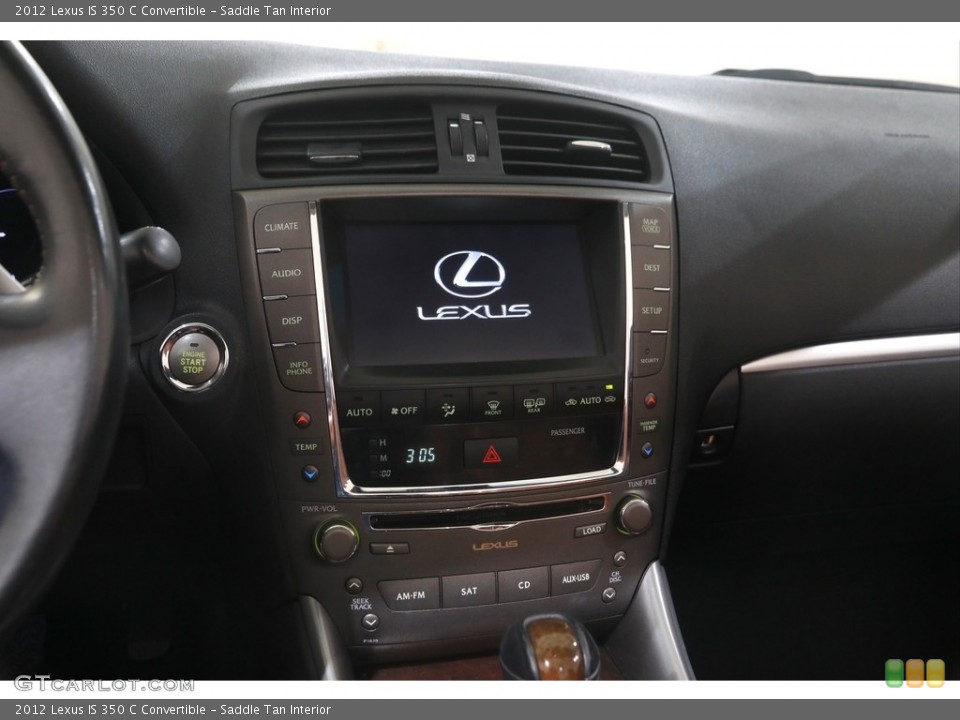 Saddle Tan Interior Controls for the 2012 Lexus IS 350 C Convertible #144644072