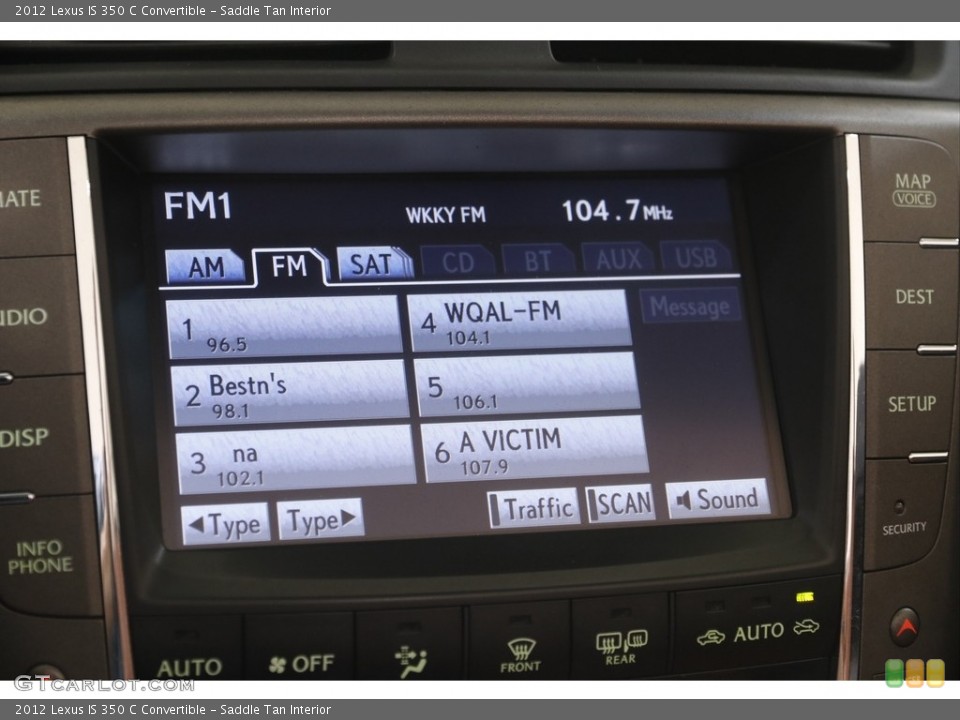 Saddle Tan Interior Audio System for the 2012 Lexus IS 350 C Convertible #144644117