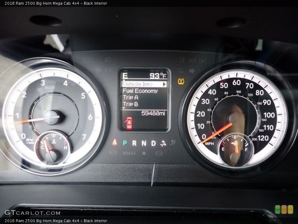 Black Interior Gauges for the 2018 Ram 2500 Big Horn Mega Cab 4x4 #144645407