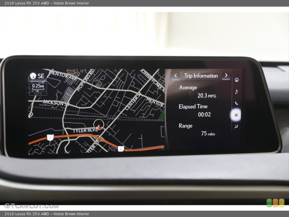 Noble Brown Interior Navigation for the 2016 Lexus RX 350 AWD #144647075