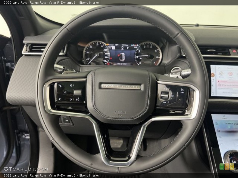 Ebony Interior Steering Wheel for the 2022 Land Rover Range Rover Velar R-Dynamic S #144649060