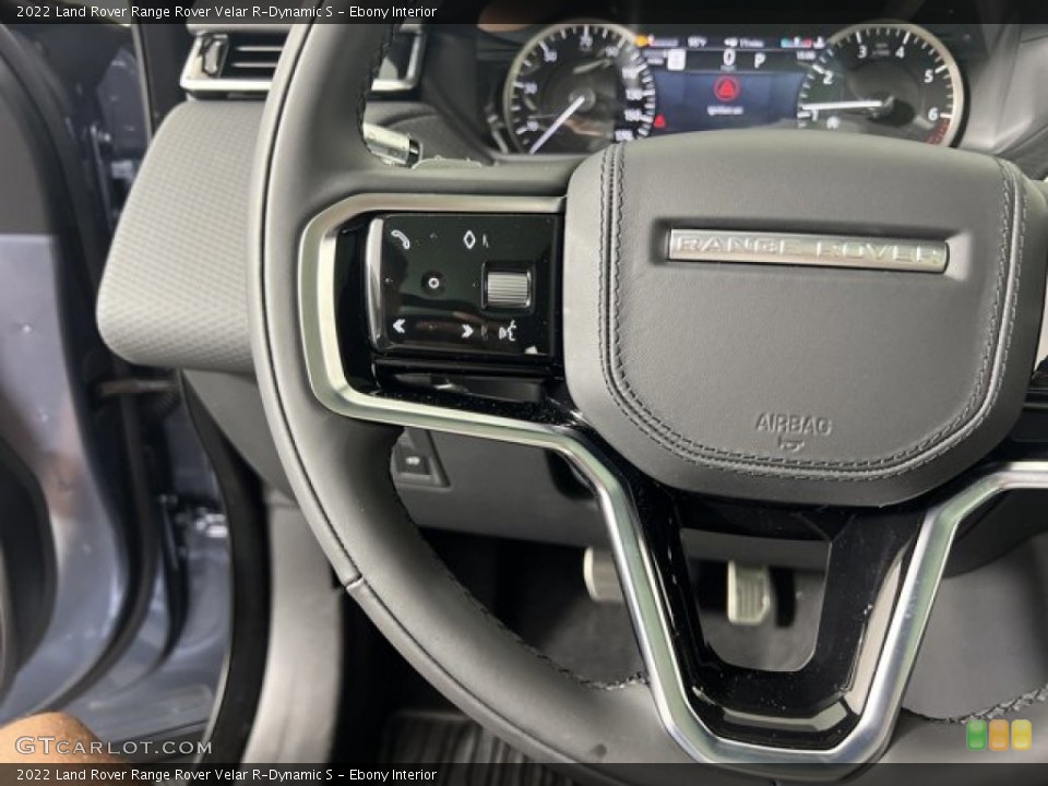 Ebony Interior Steering Wheel for the 2022 Land Rover Range Rover Velar R-Dynamic S #144649081