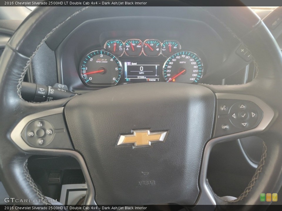 Dark Ash/Jet Black Interior Steering Wheel for the 2016 Chevrolet Silverado 2500HD LT Double Cab 4x4 #144649363