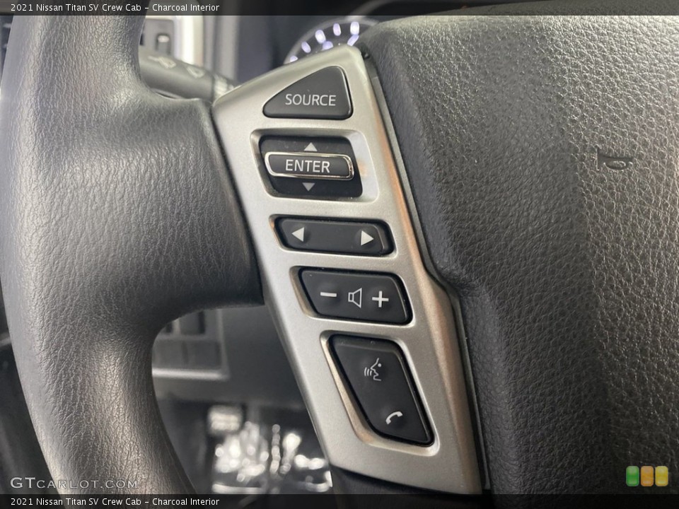 Charcoal Interior Steering Wheel for the 2021 Nissan Titan SV Crew Cab #144649798