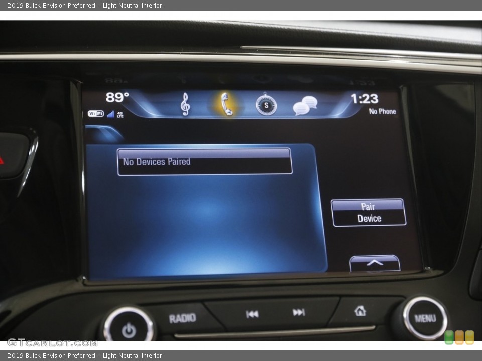 Light Neutral Interior Controls for the 2019 Buick Envision Preferred #144654091