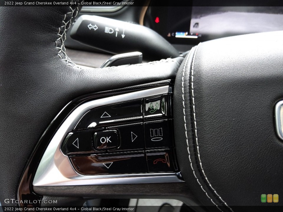 Global Black/Steel Gray Interior Steering Wheel for the 2022 Jeep Grand Cherokee Overland 4x4 #144657887