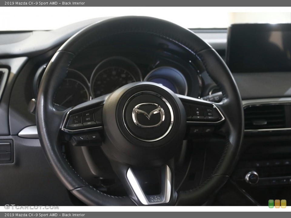 Black Interior Steering Wheel for the 2019 Mazda CX-9 Sport AWD #144658136