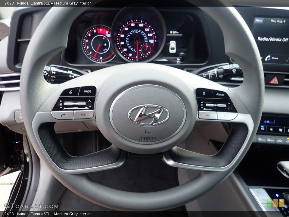 Medium Gray Interior Steering Wheel for the 2023 Hyundai Elantra SEL #144661134