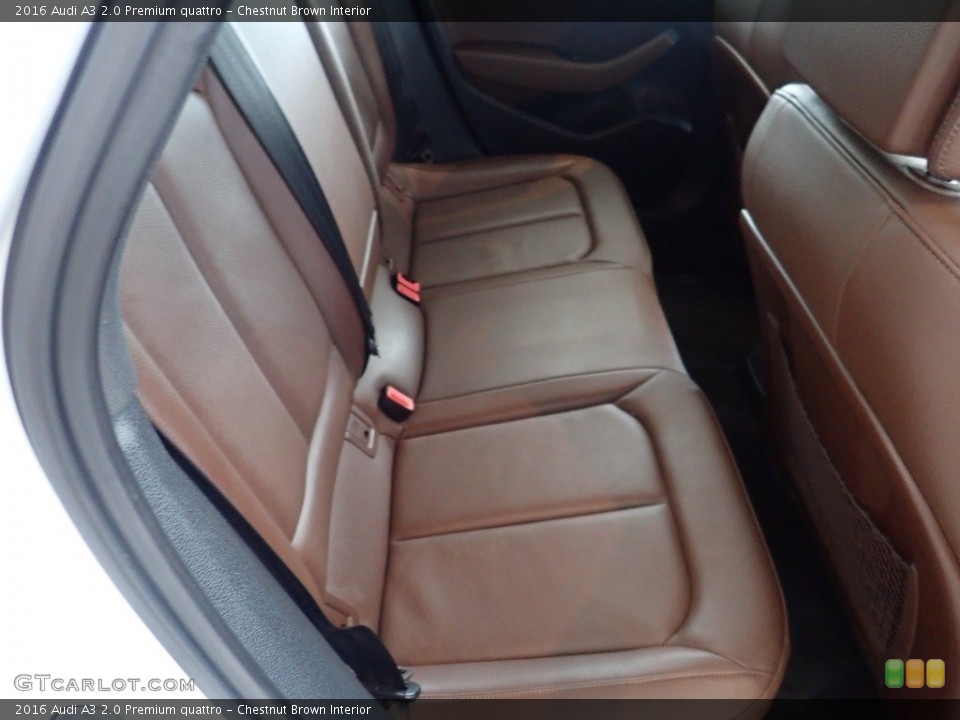 Chestnut Brown Interior Rear Seat for the 2016 Audi A3 2.0 Premium quattro #144661356