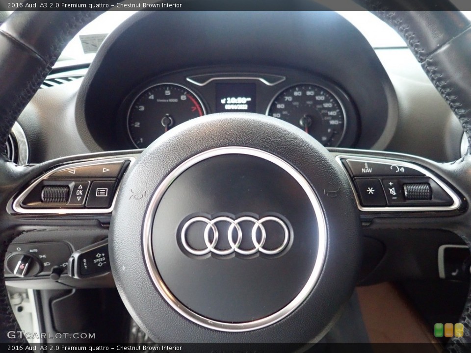 Chestnut Brown Interior Steering Wheel for the 2016 Audi A3 2.0 Premium quattro #144661485