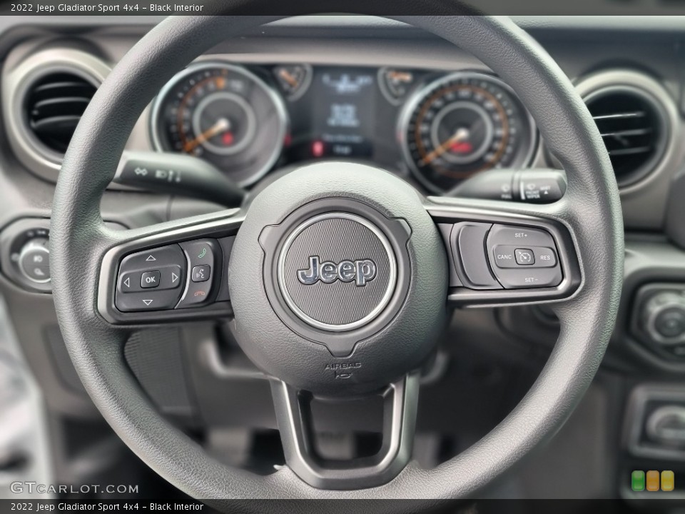 Black Interior Steering Wheel for the 2022 Jeep Gladiator Sport 4x4 #144662343