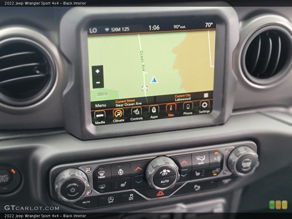 Black Interior Navigation for the 2022 Jeep Wrangler Sport 4x4 #144664224