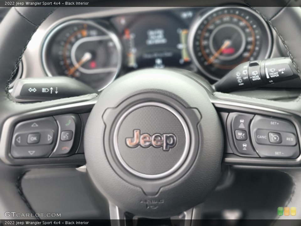 Black Interior Steering Wheel for the 2022 Jeep Wrangler Sport 4x4 #144664245