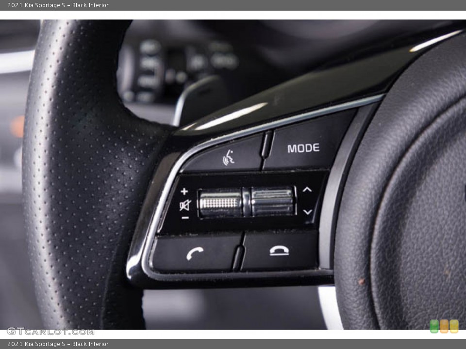 Black Interior Steering Wheel for the 2021 Kia Sportage S #144664356