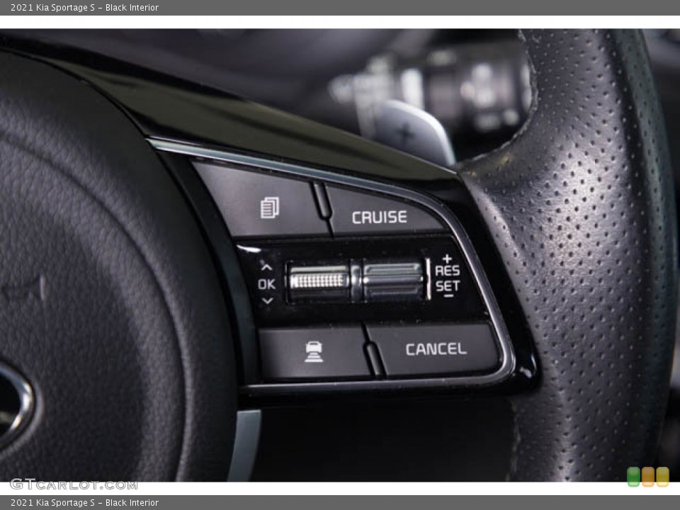 Black Interior Steering Wheel for the 2021 Kia Sportage S #144664369