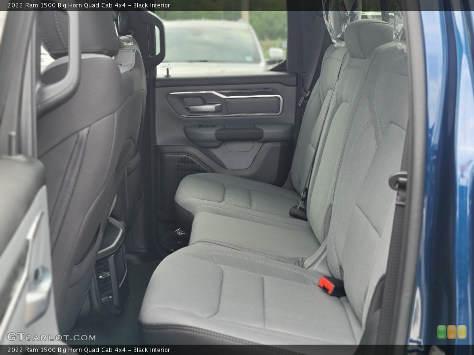Black Interior Rear Seat for the 2022 Ram 1500 Big Horn Quad Cab 4x4 #144664386