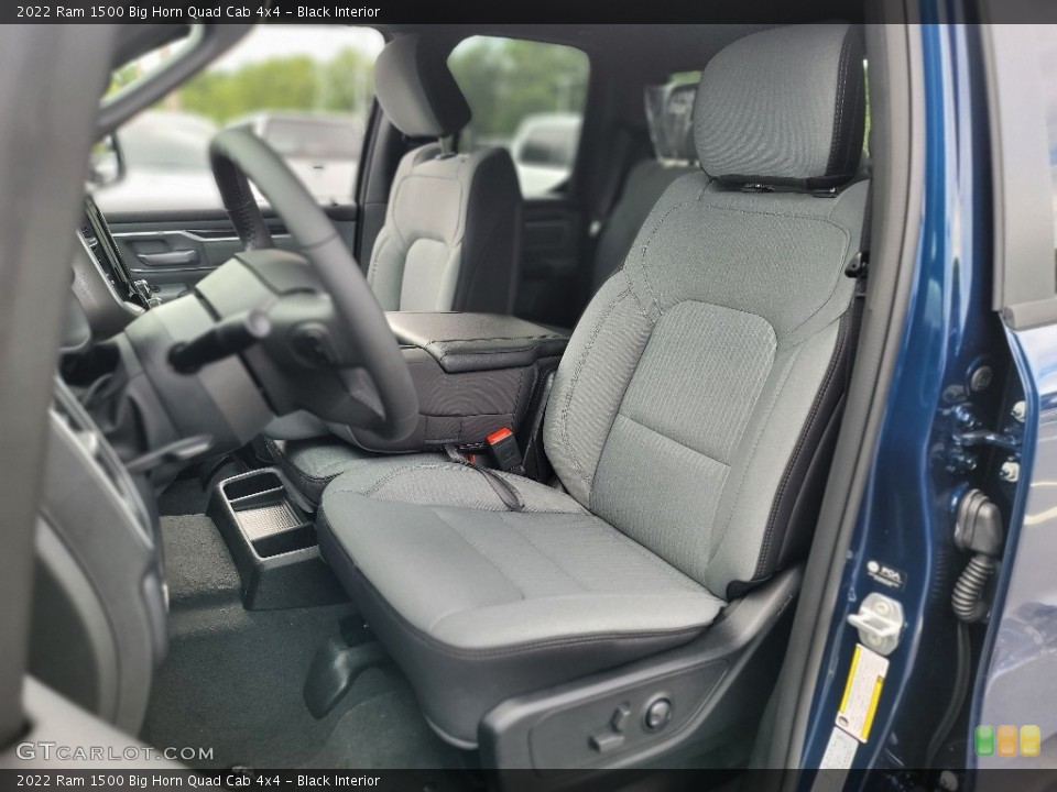Black Interior Front Seat for the 2022 Ram 1500 Big Horn Quad Cab 4x4 #144664458