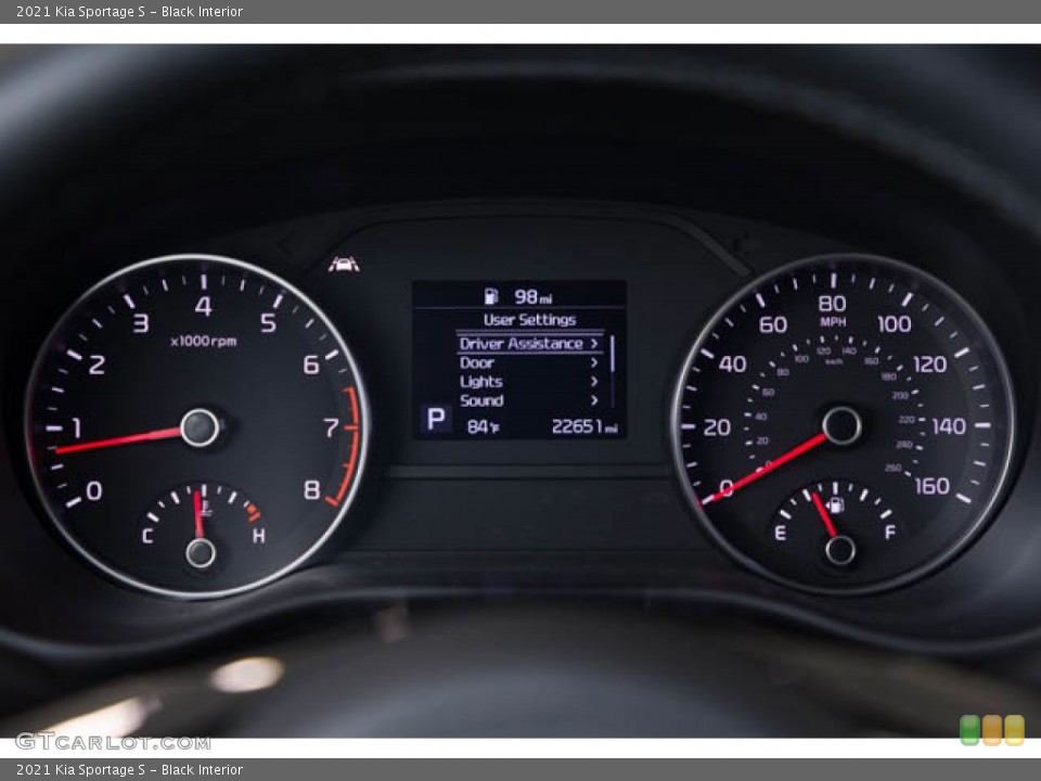 Black Interior Gauges for the 2021 Kia Sportage S #144664590