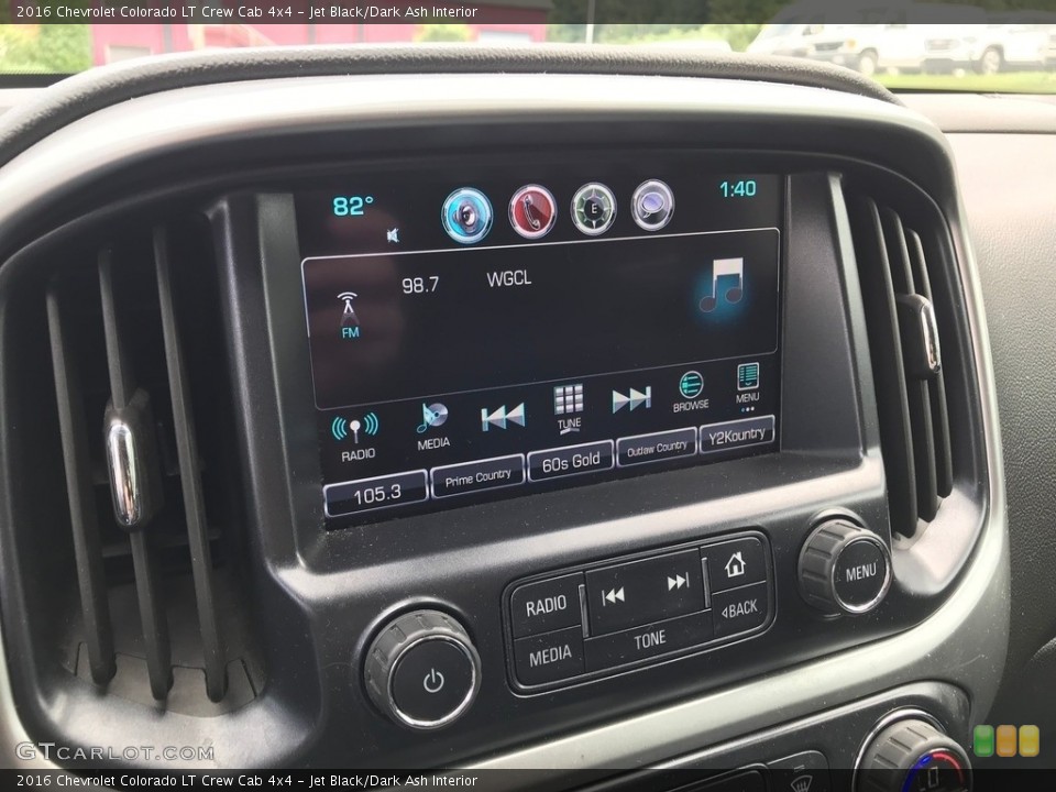 Jet Black/Dark Ash Interior Controls for the 2016 Chevrolet Colorado LT Crew Cab 4x4 #144665683