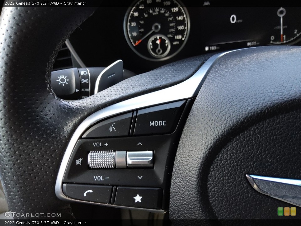 Gray Interior Steering Wheel for the 2022 Genesis G70 3.3T AWD #144667063