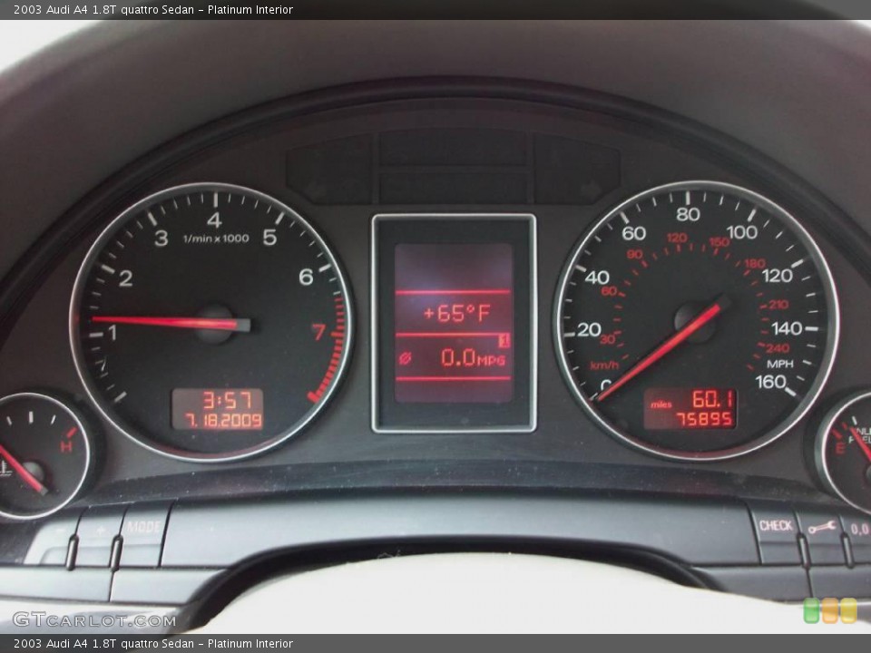 Platinum Interior Gauges for the 2003 Audi A4 1.8T quattro Sedan #14466807