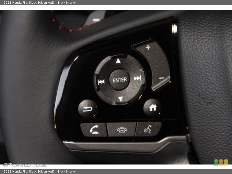 Black Interior Steering Wheel for the 2022 Honda Pilot Black Edition AWD #144670415