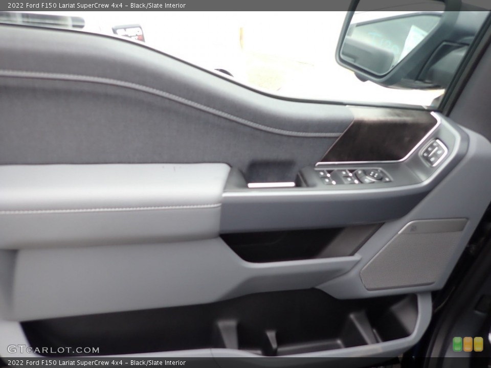 Black/Slate Interior Door Panel for the 2022 Ford F150 Lariat SuperCrew 4x4 #144670580