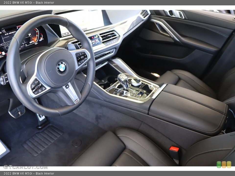 Black Interior Front Seat for the 2022 BMW X6 M50i #144671173