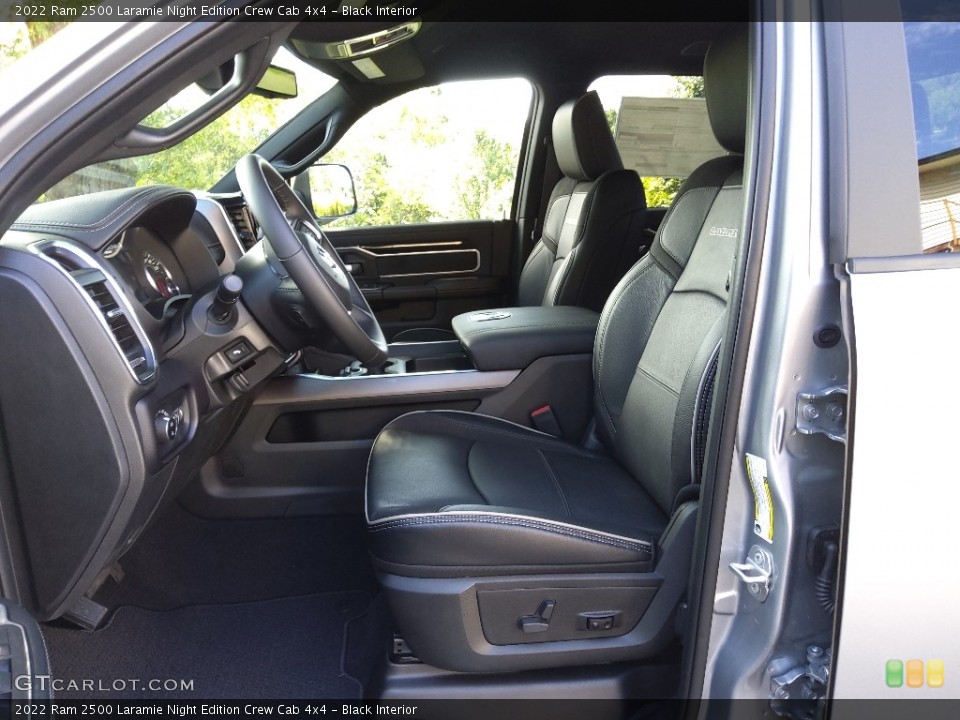 Black Interior Front Seat for the 2022 Ram 2500 Laramie Night Edition Crew Cab 4x4 #144671279
