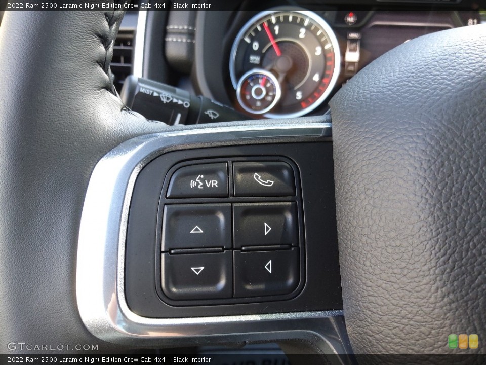 Black Interior Steering Wheel for the 2022 Ram 2500 Laramie Night Edition Crew Cab 4x4 #144671468