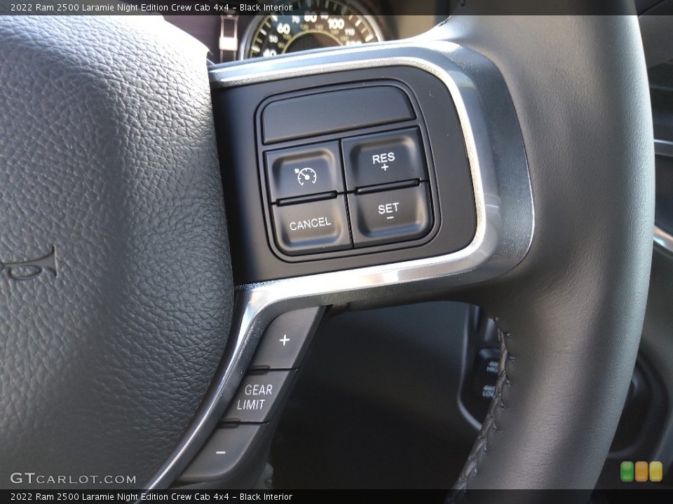 Black Interior Steering Wheel for the 2022 Ram 2500 Laramie Night Edition Crew Cab 4x4 #144671498