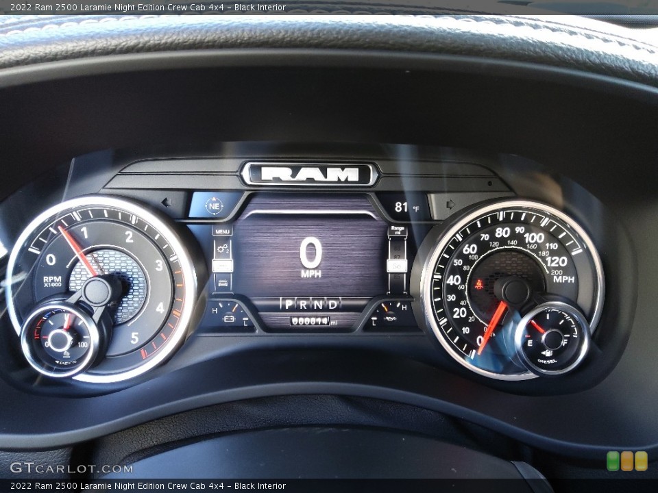 Black Interior Gauges for the 2022 Ram 2500 Laramie Night Edition Crew Cab 4x4 #144671519