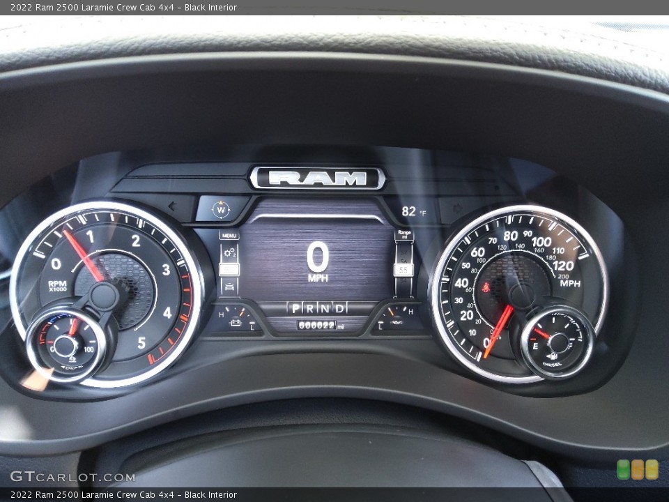 Black Interior Gauges for the 2022 Ram 2500 Laramie Crew Cab 4x4 #144672276