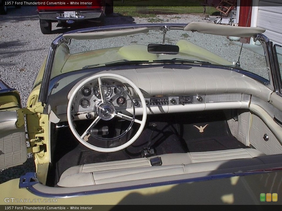 White Interior Photo for the 1957 Ford Thunderbird Convertible #144672698
