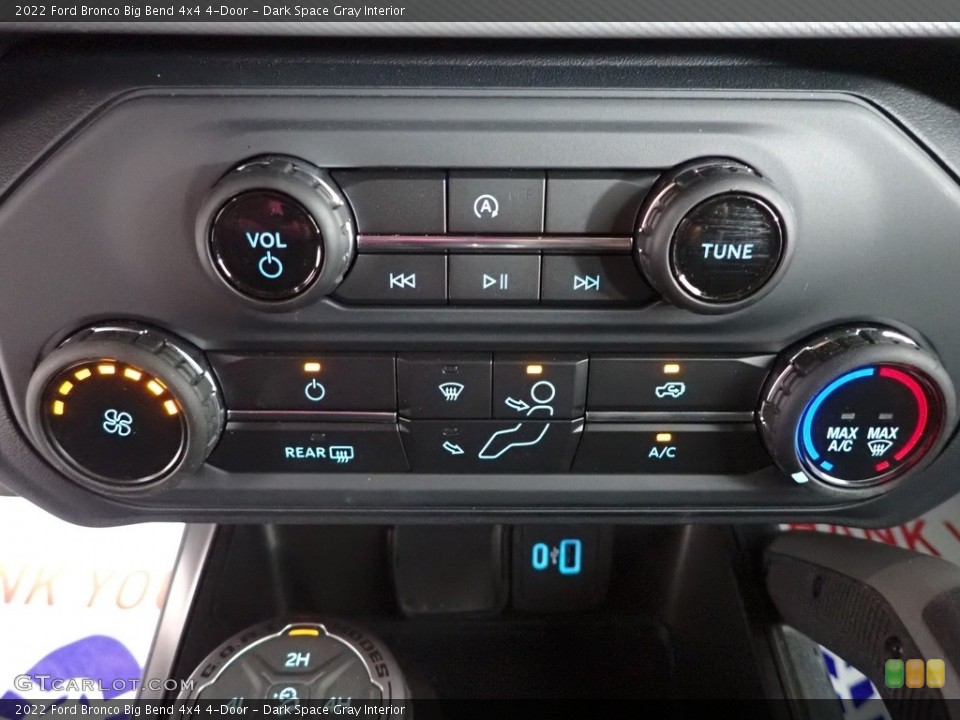 Dark Space Gray Interior Controls for the 2022 Ford Bronco Big Bend 4x4 4-Door #144676754