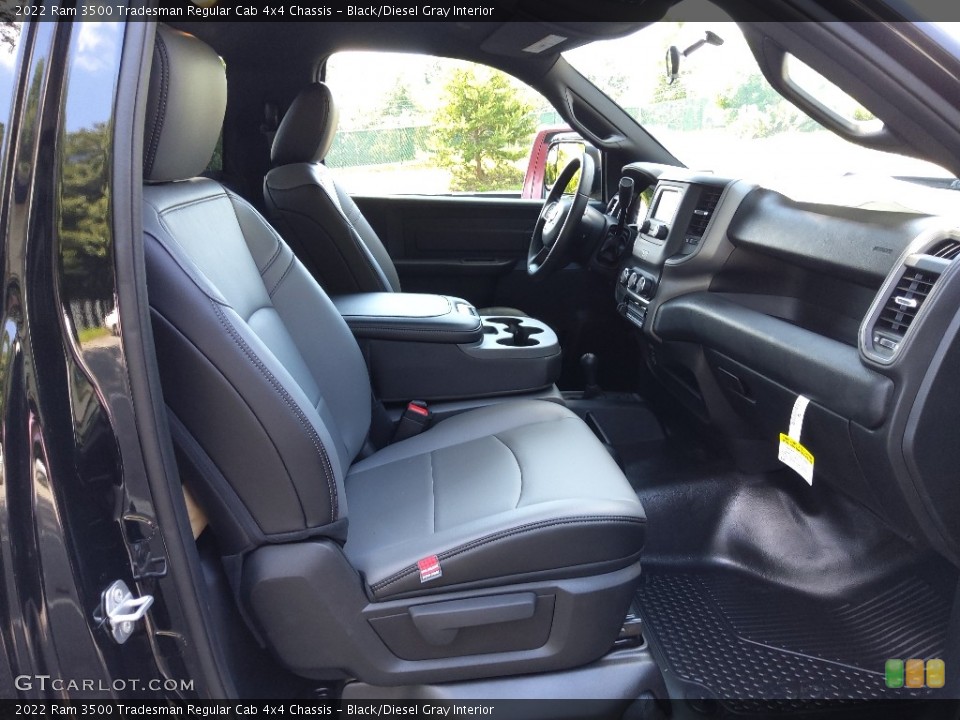 Black/Diesel Gray Interior Front Seat for the 2022 Ram 3500 Tradesman Regular Cab 4x4 Chassis #144678272