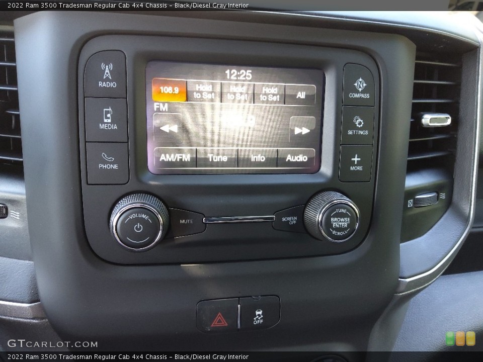 Black/Diesel Gray Interior Controls for the 2022 Ram 3500 Tradesman Regular Cab 4x4 Chassis #144678440