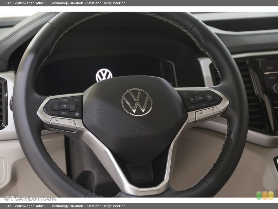 Shetland Beige Interior Steering Wheel for the 2022 Volkswagen Atlas SE Technology 4Motion #144678869
