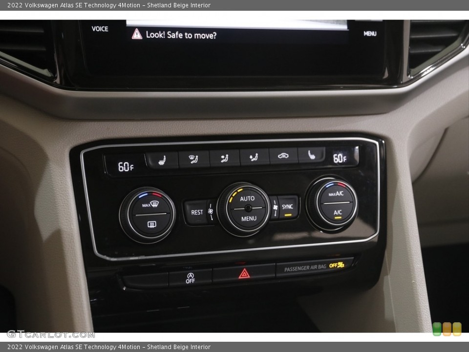 Shetland Beige Interior Controls for the 2022 Volkswagen Atlas SE Technology 4Motion #144678977