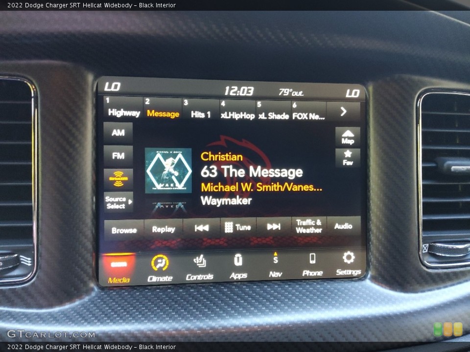 Black Interior Audio System for the 2022 Dodge Charger SRT Hellcat Widebody #144679067