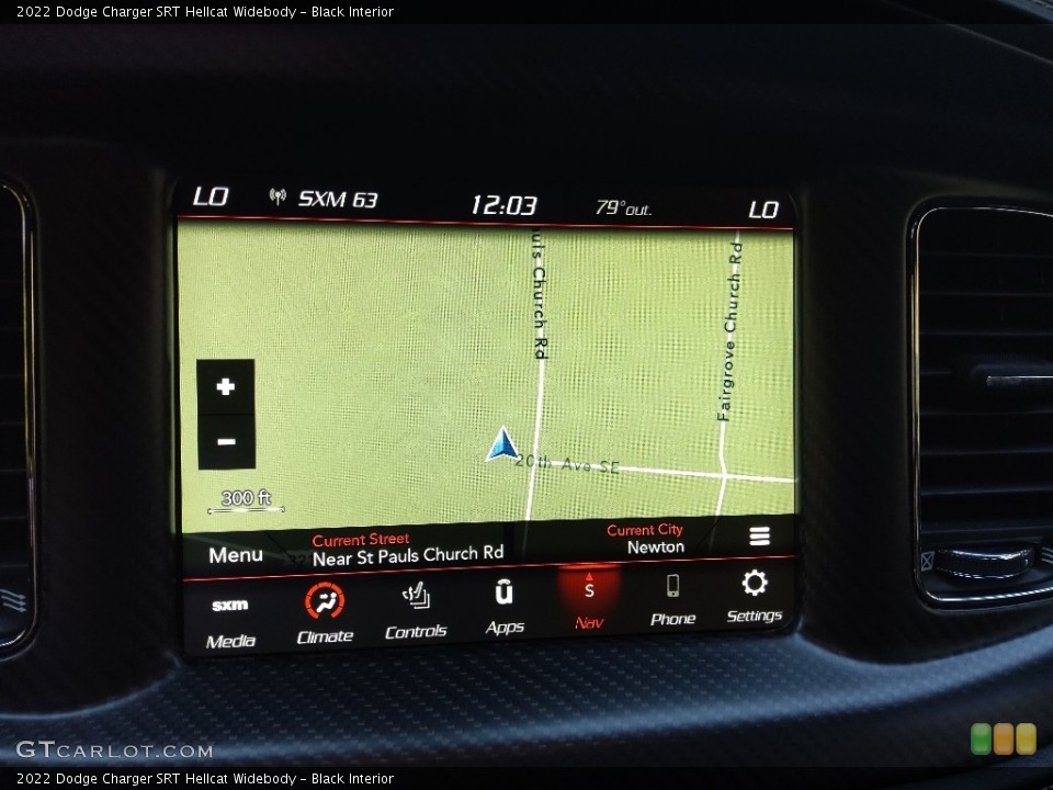 Black Interior Navigation for the 2022 Dodge Charger SRT Hellcat Widebody #144679106