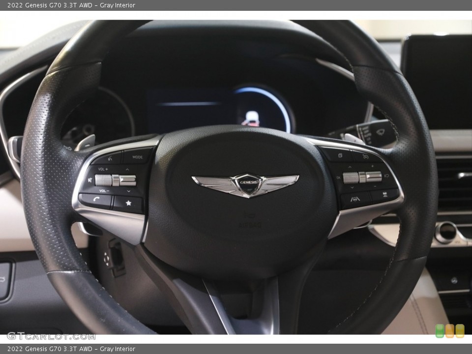 Gray Interior Steering Wheel for the 2022 Genesis G70 3.3T AWD #144679223
