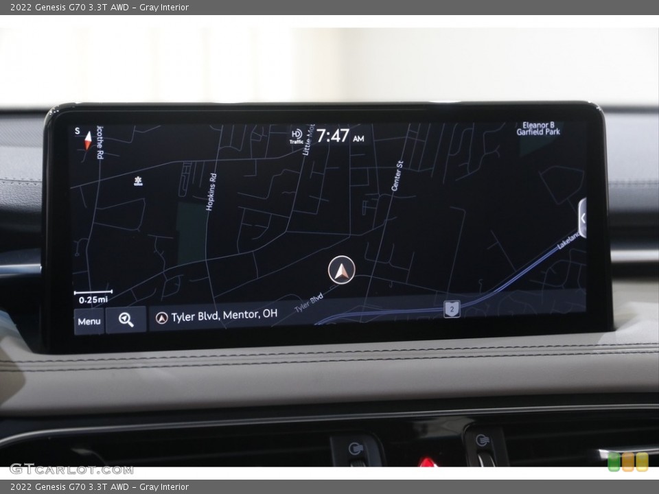 Gray Interior Navigation for the 2022 Genesis G70 3.3T AWD #144679253