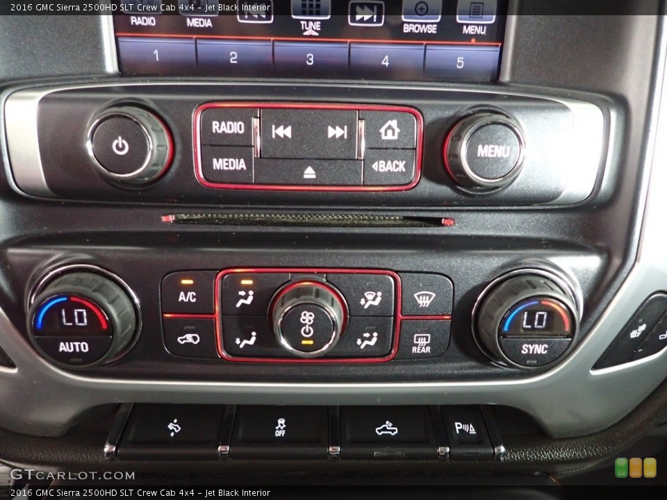 Jet Black Interior Controls for the 2016 GMC Sierra 2500HD SLT Crew Cab 4x4 #144679901