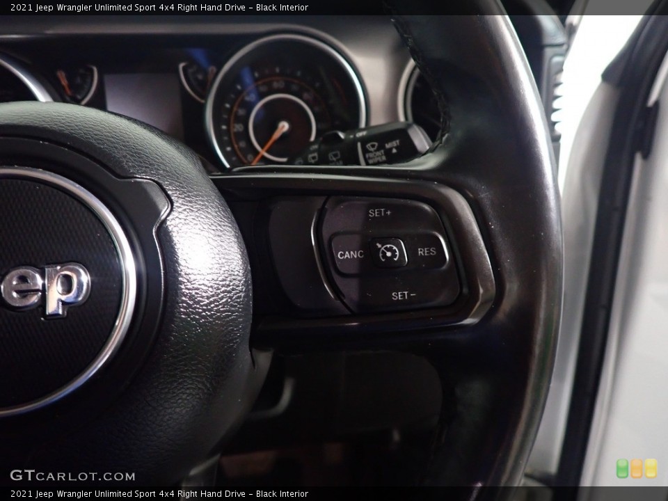 Black Interior Steering Wheel for the 2021 Jeep Wrangler Unlimited Sport 4x4 Right Hand Drive #144680384
