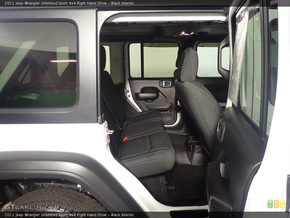 Black Interior Rear Seat for the 2021 Jeep Wrangler Unlimited Sport 4x4 Right Hand Drive #144680399