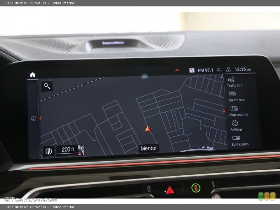 Coffee Interior Navigation for the 2021 BMW X6 xDrive50i #144682813